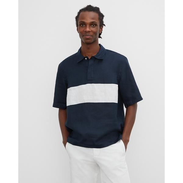 Club Monaco Short Sleeve Colorblock Shirt