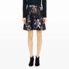 Club Monaco Color Black Pagille Floral Skirt In Size 0