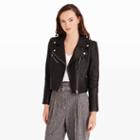 Club Monaco Collection Color Black Zaskia Leather Jacket
