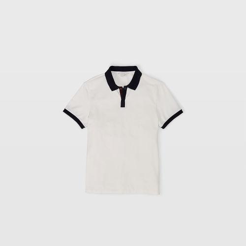 Club Monaco Color White Contrast Pocket Polo