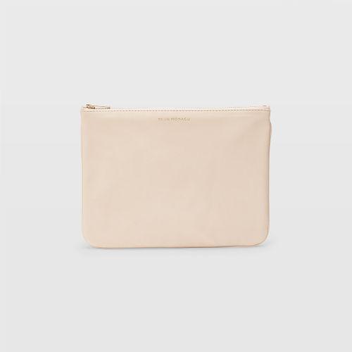 Club Monaco Color Red Cm Leather Logo Pouch