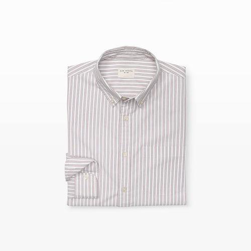 Club Monaco Color Rouge Slim Double Stripe Shirt