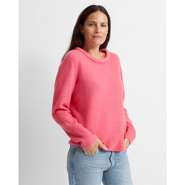 Club Monaco Bright Pink Bubble Crewneck Sweater