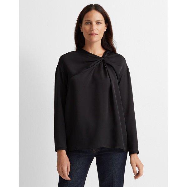 Club Monaco Black Twist Front Blouse