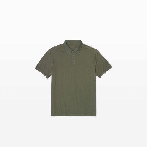 Club Monaco Color Green Raw-edge Polo