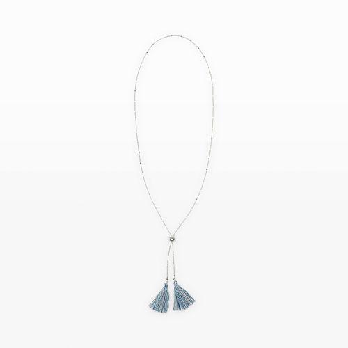 Club Monaco Color Blue Tassel Necklace