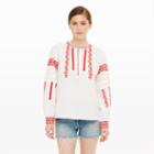Club Monaco Color White Multi Vandary Embroidered Top