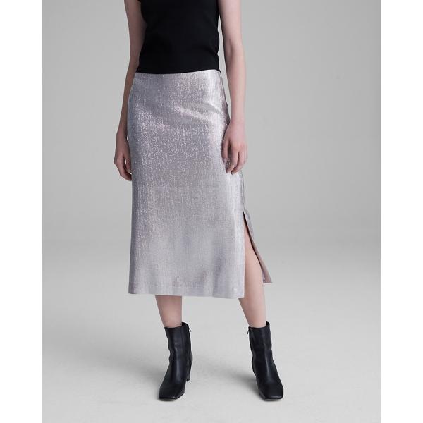 Club Monaco Metallic Midi Skirt
