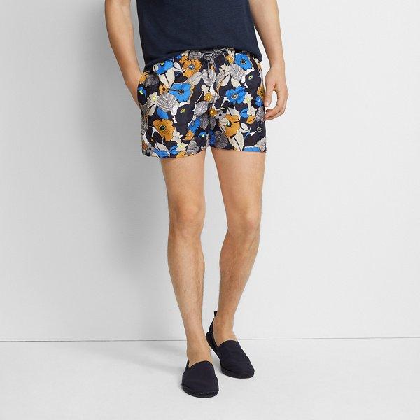 Club Monaco Cobalt Multi Arlen Floral Swim Trunk