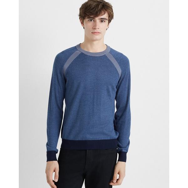 Club Monaco Blue Mu Block Raglan Sweater