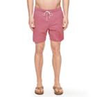 Club Monaco Color Red 9 Katin Printed Swim Trunk