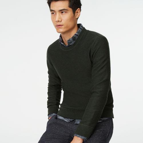Club Monaco Color Green Merino Twill Sweater