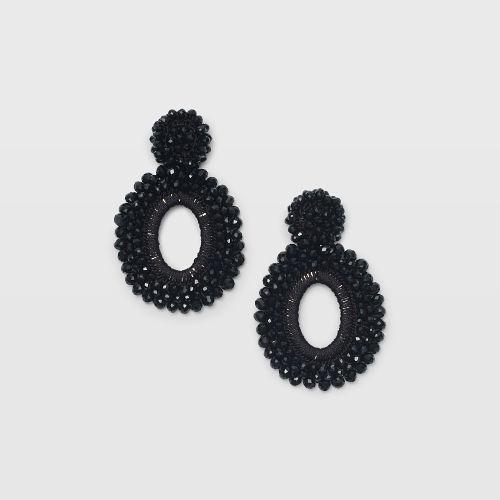 Club Monaco Color Red Beaded Hoop Earring