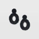 Club Monaco Color Red Beaded Hoop Earring