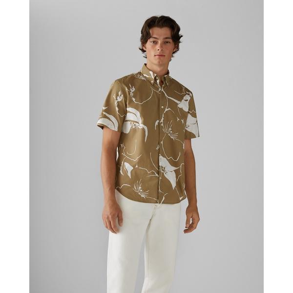 Club Monaco Short Sleeve Floral Wave Shirt