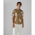 Club Monaco Short Sleeve Floral Wave Shirt