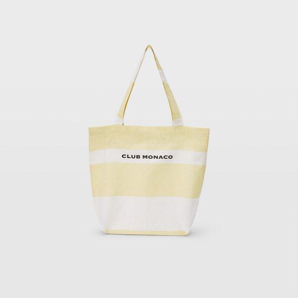 Yellow Club Monaco Striped Tote