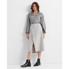Club Monaco Light Heather Grey A-line Cutaway Skirt