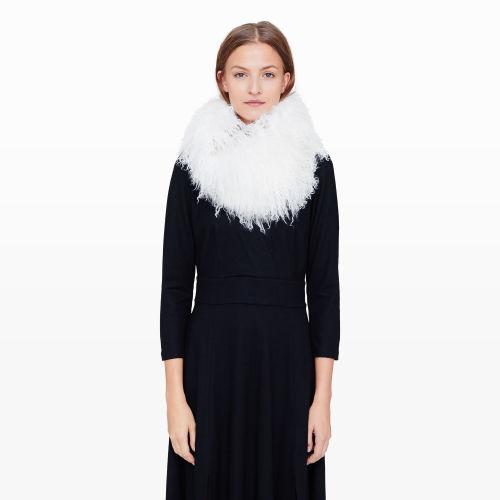 Club Monaco Color White Lula Mongolian Snood