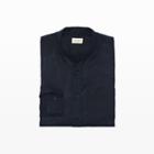 Club Monaco Color Blue Slim-fit Bc Solid Linen Shirt