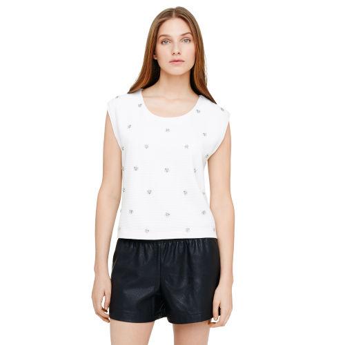 Club Monaco Color White Maebel Embellished Top