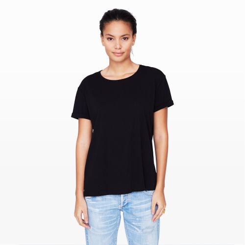 Club Monaco Color Black Tundi Luxe Tee In Size Xs
