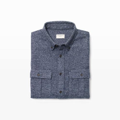 Club Monaco Color Blue Slim Pocket Donegal Shirt