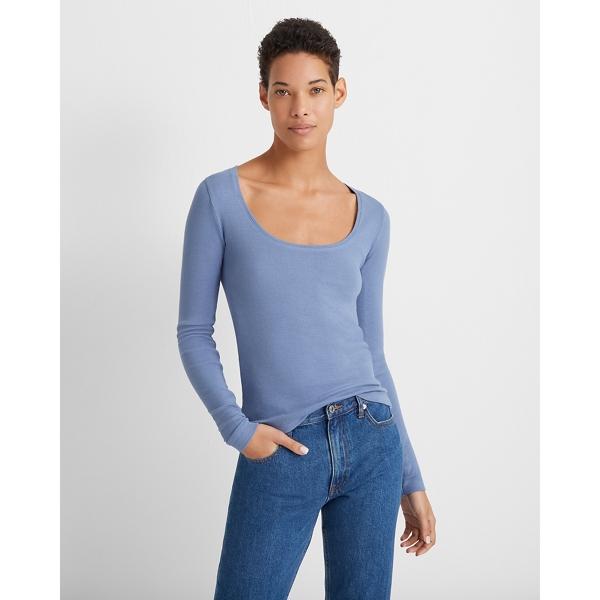 Club Monaco Long-sleeve Scoopneck Tee