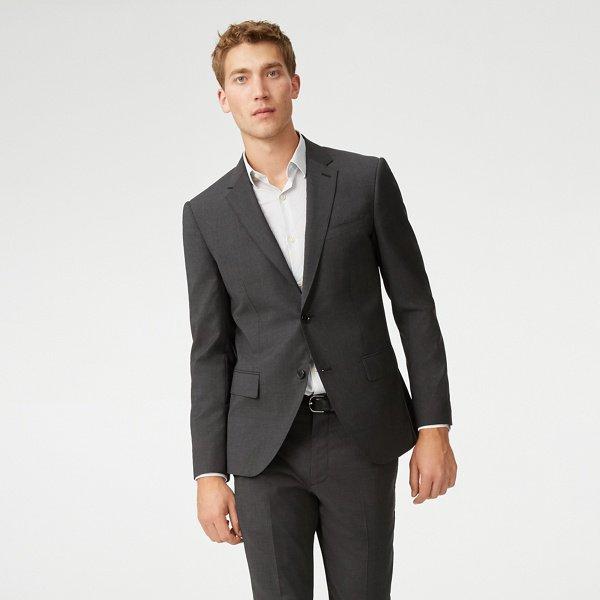 Club Monaco Dark Charcoal Grant Wool Blazer