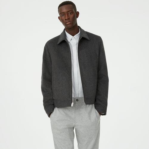 Club Monaco Color Grey Brushed Short Jacket