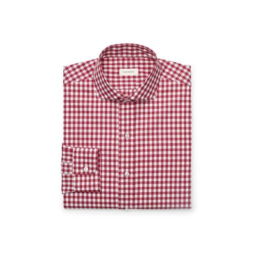 Club Monaco Color Burgundy Mix Made In The Usa Dress Shirt