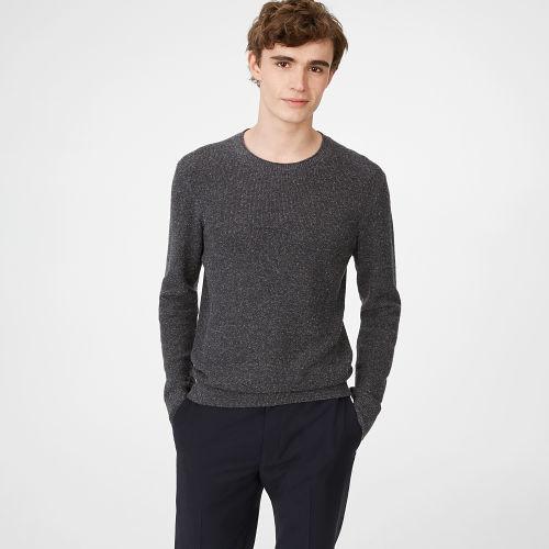 Club Monaco Color Grey Donegal Rolled Crewneck