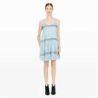 Club Monaco Color Green Mari Pleated Print Dress In Size 0