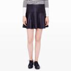Club Monaco Color Black Tavin Perforated Skirt In Size 8