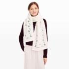 Club Monaco Color White Fortah Embroidered Scarf