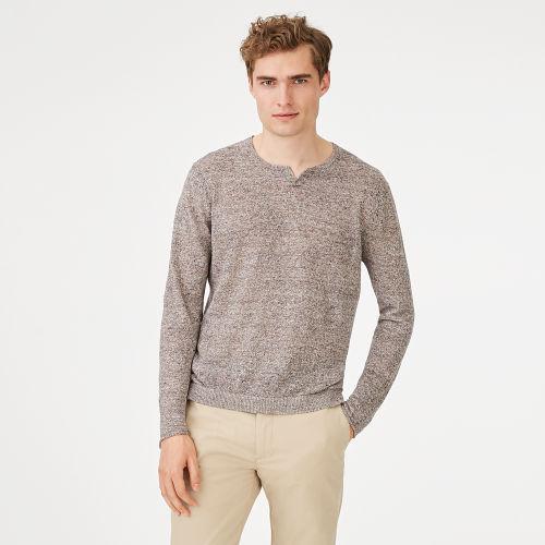 Club Monaco Color Grey Linen Notch Henley