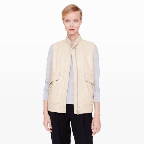 Club Monaco Eden Leather Vest In Size Xs