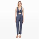 Club Monaco Color Blue Solid & Striped The Jumpsuit