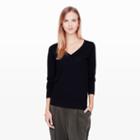 Club Monaco Color Black Agnes V-neck Sweater In Size Xs