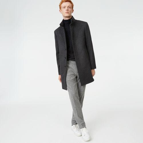 Club Monaco Color Grey Funnel-neck Topcoat