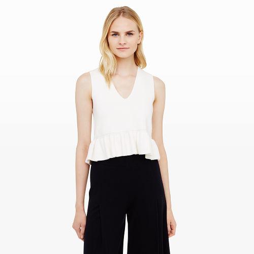 Club Monaco Color White Saffa Sweater Tank