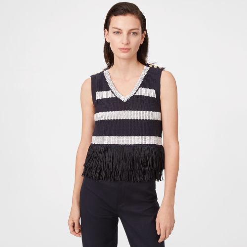 Club Monaco Color Blue Olivina Sleeveless Sweater