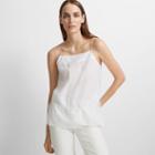 Club Monaco Color White Prunestance Cotton-silk Top