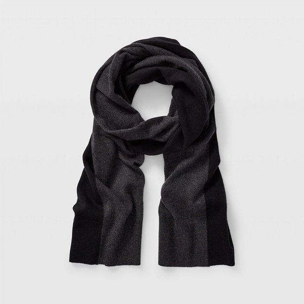 Club Monaco Charcoal And Black Kensington Cashmere Scarf