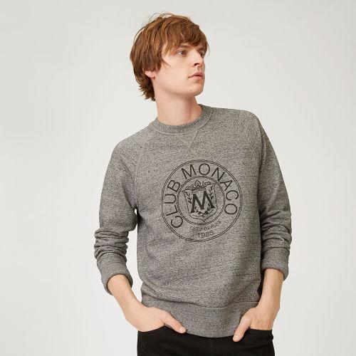 Club Monaco Color Grey Crest Essential Sweatshirt