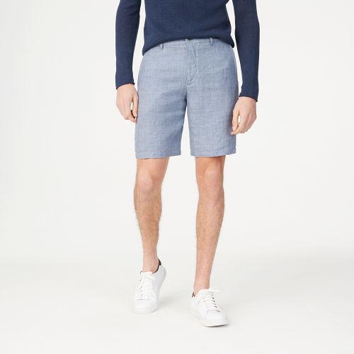Club Monaco Color Blue Maddox 9 Linen Short
