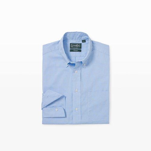 Club Monaco Color Blue Gitman Zephyr Gingham Shirt