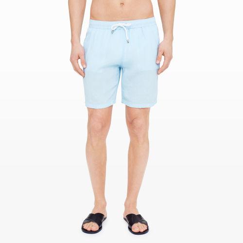 Club Monaco Color Blue Hartford Linen Swim Trunk