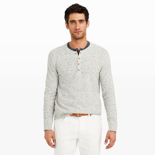 Club Monaco Color Grey Cashmere Donegal Henley