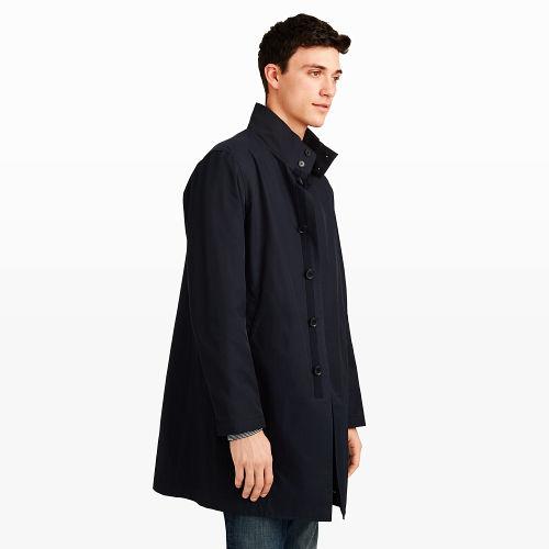 Club Monaco Color Blue Lightweight Funnel-neck Coat